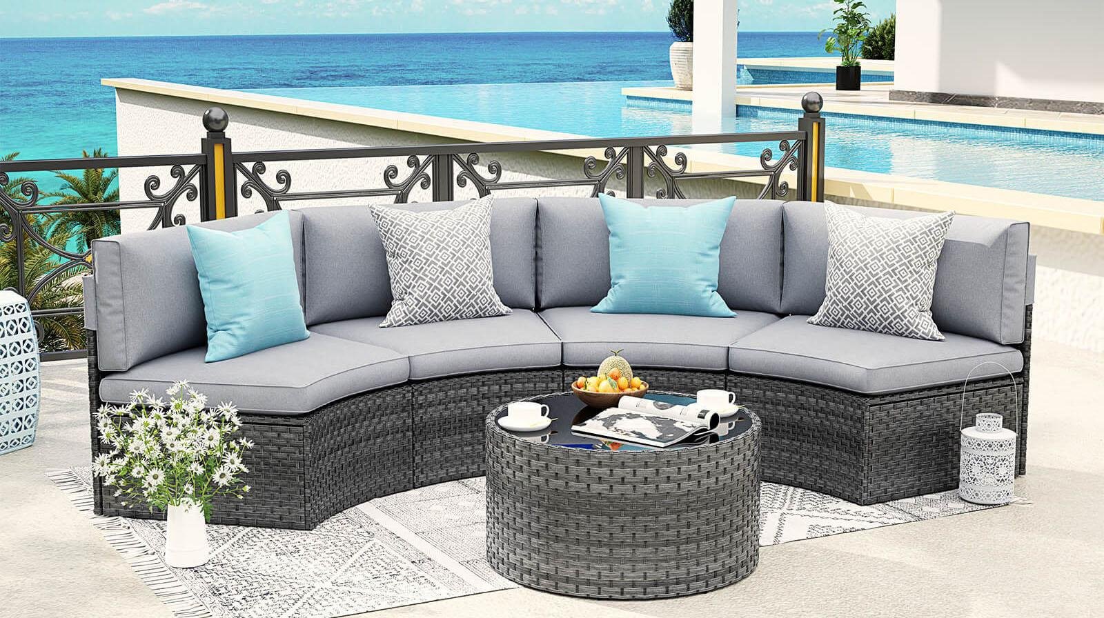 Curved Outdoor Sofa: Will a Sectional Fit Your Patio?